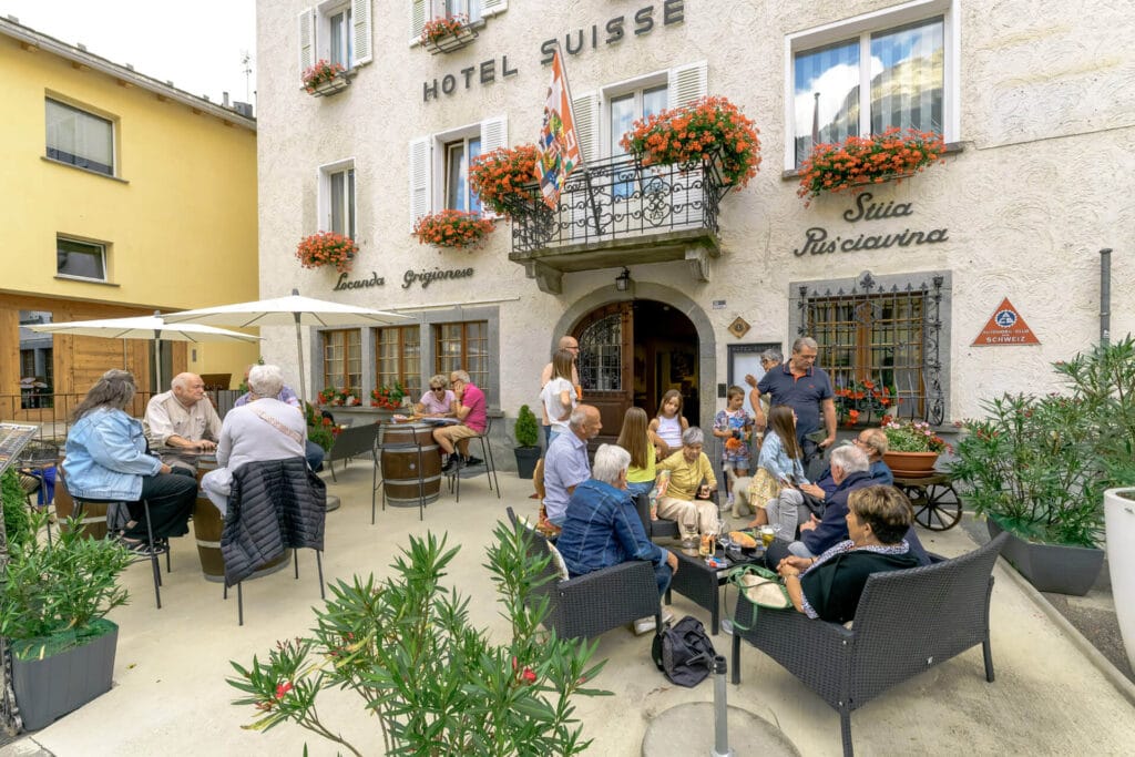 Die Terrasse des Hotel Suisse